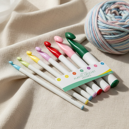 Hollow Plastic Crochet Hook Set