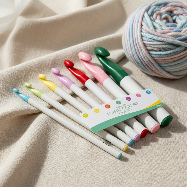 Hollow Plastic Crochet Hook Set